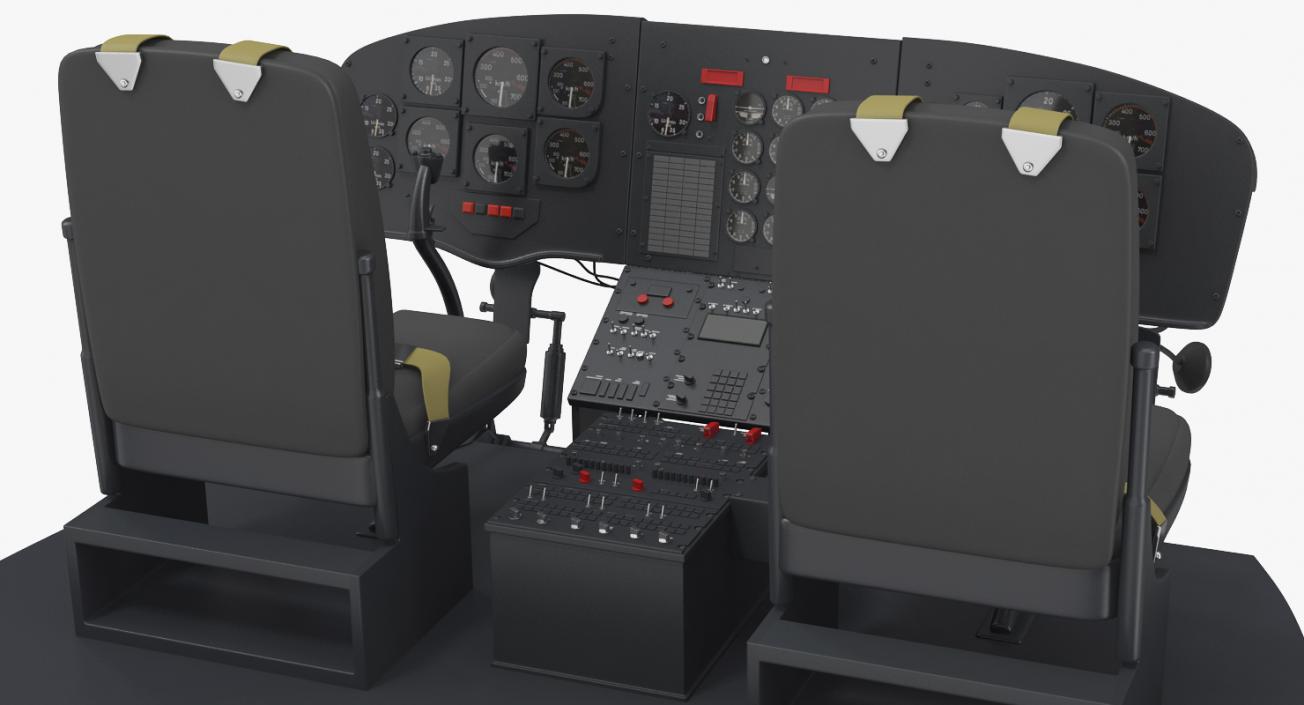 3D Helicopter Control Panels Collection 2 model