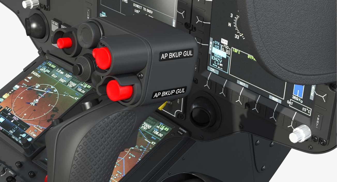 3D Helicopter Control Panels Collection 2 model