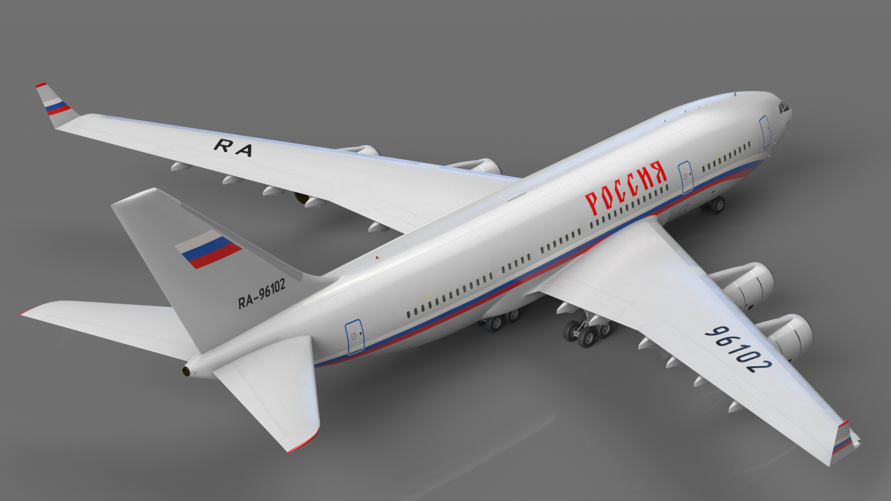 Ilyushin IL-96 Presidential Aircraft Simple Interior 3D