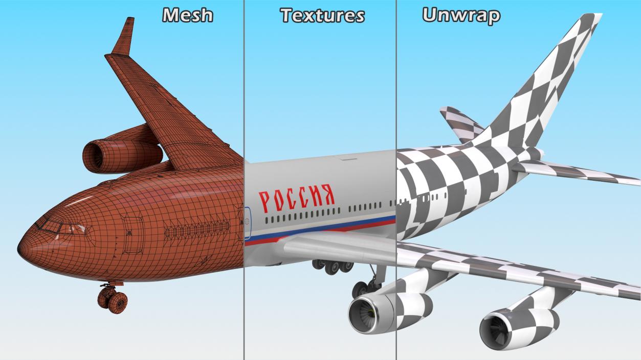 Ilyushin IL-96 Presidential Aircraft Simple Interior 3D