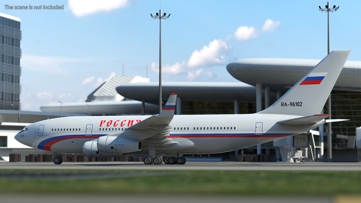 Ilyushin IL-96 Presidential Aircraft Simple Interior 3D