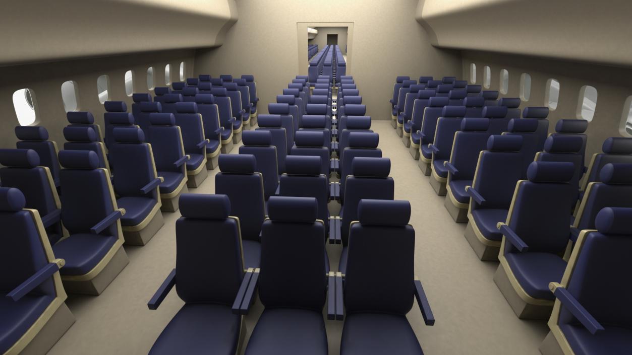 Ilyushin IL-96 Presidential Aircraft Simple Interior 3D