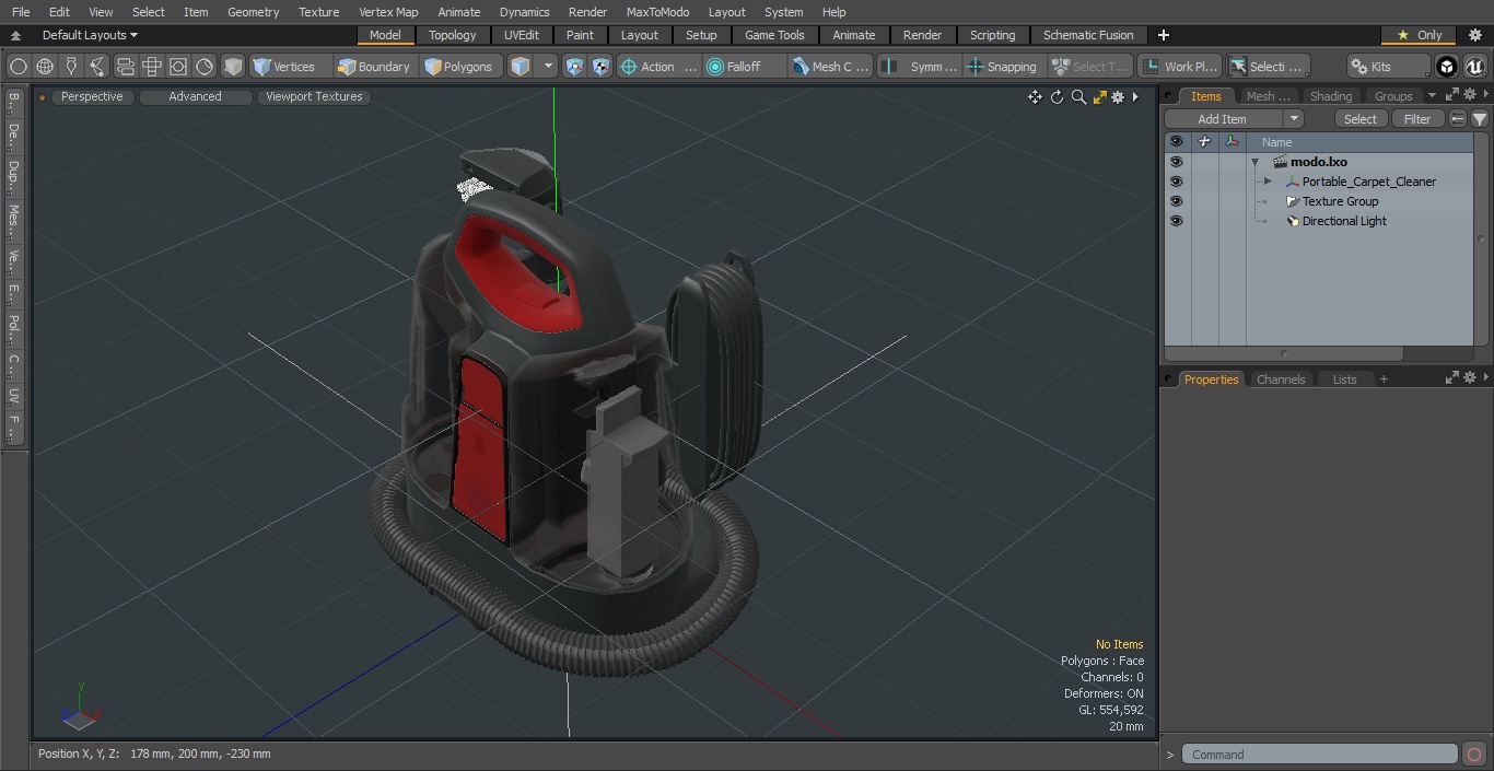 3D Portable Carpet Cleaner model