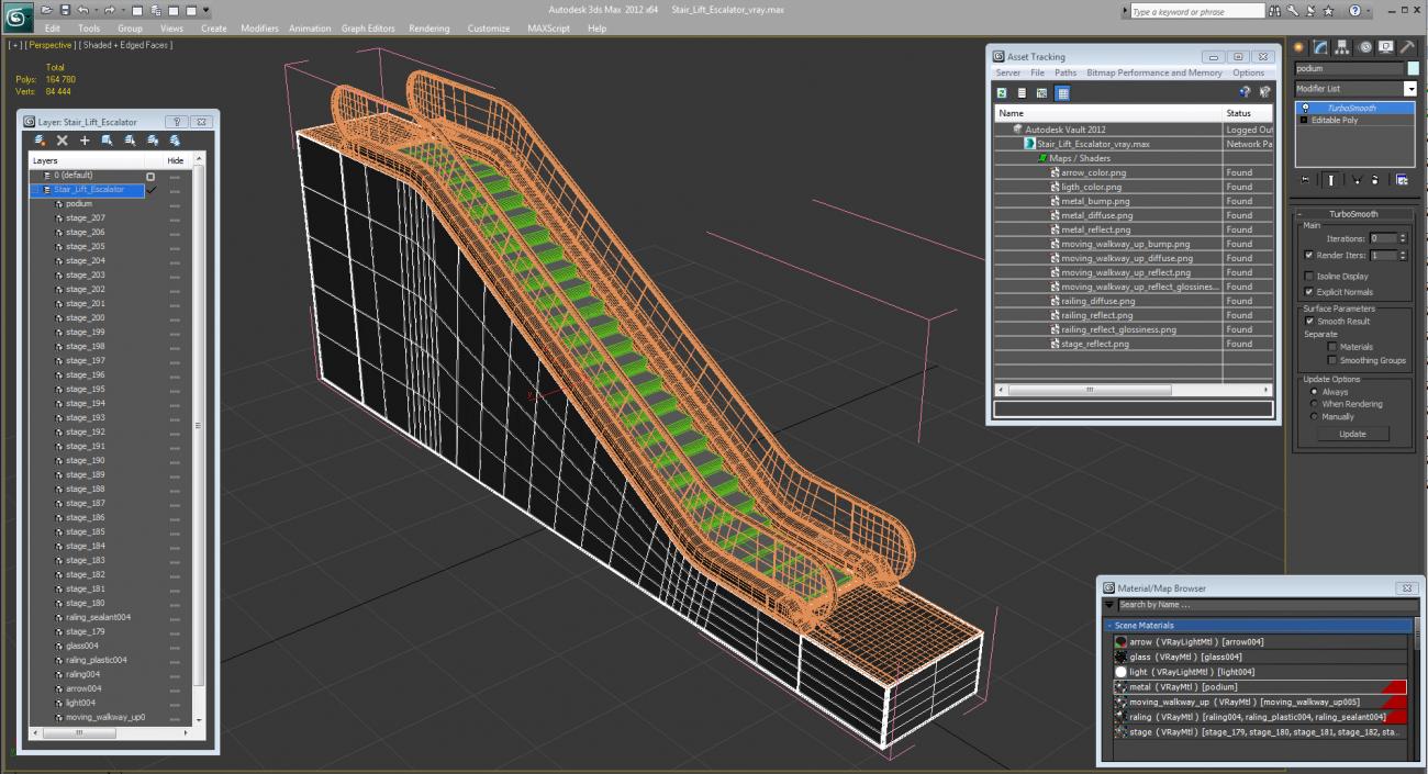 3D model Stair Lift Escalator