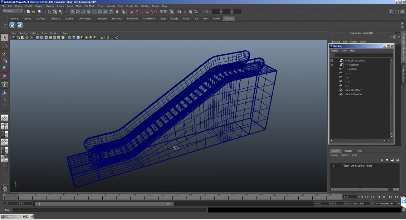 3D model Stair Lift Escalator