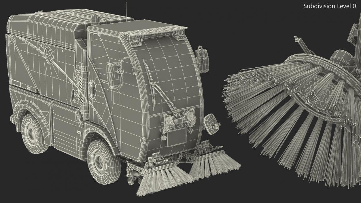 3D model Johnston CN101 Compact Road Sweeper