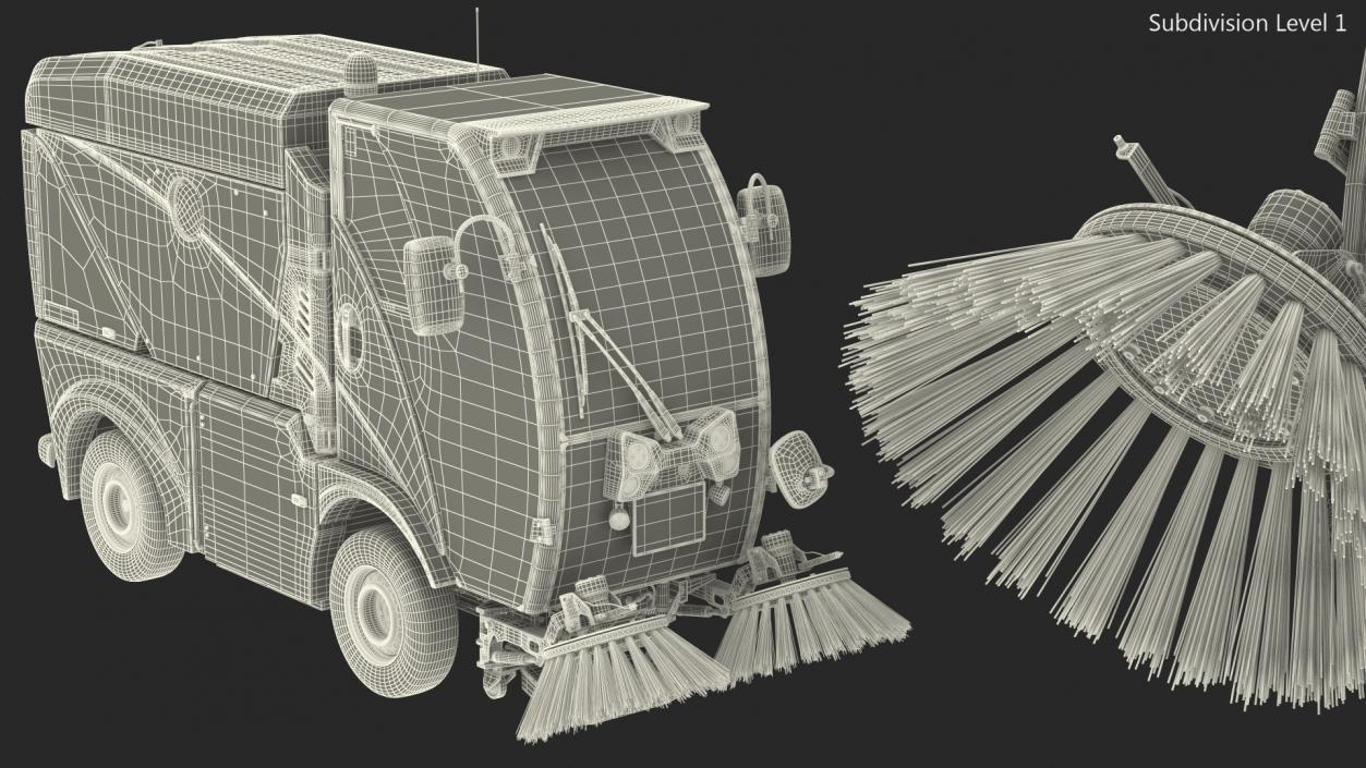 3D model Johnston CN101 Compact Road Sweeper