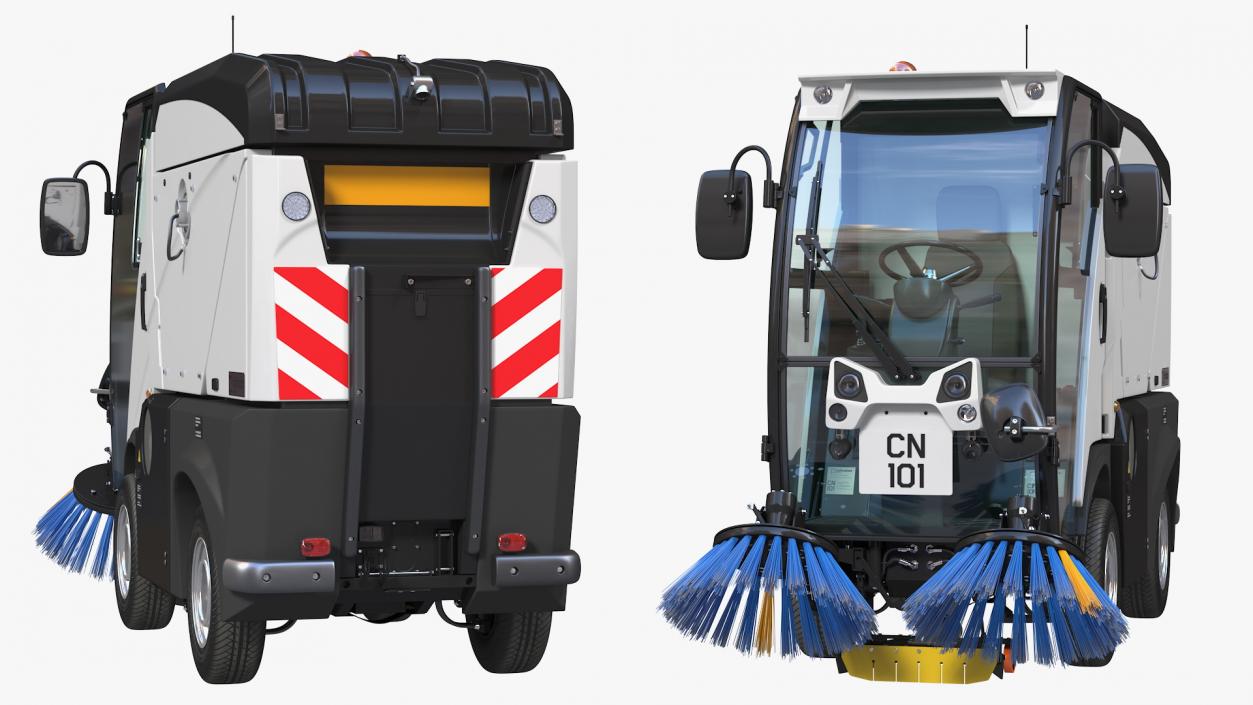 3D model Johnston CN101 Compact Road Sweeper