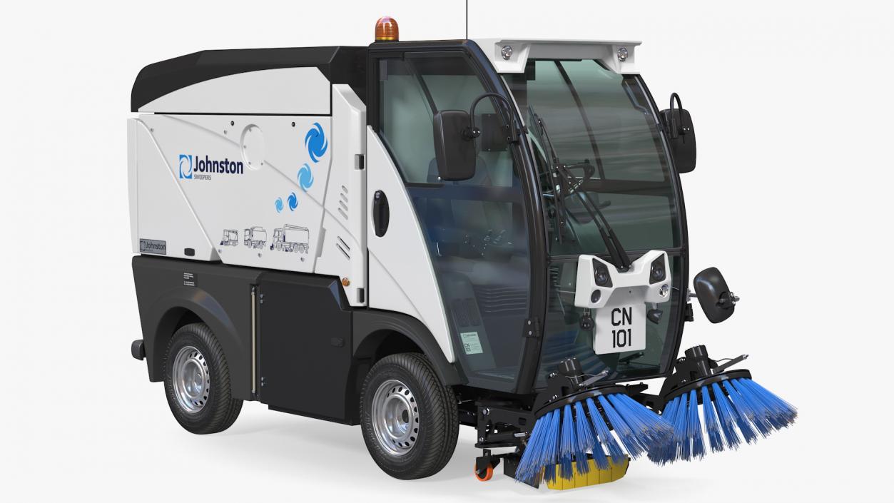 3D model Johnston CN101 Compact Road Sweeper