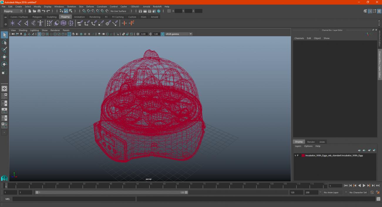 Incubator With Eggs 3D model