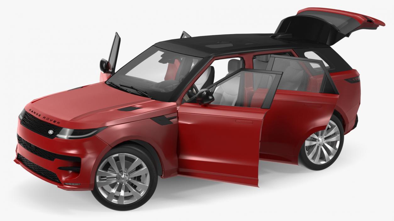 3D Range Rover Sport 2023 Red Rigged model