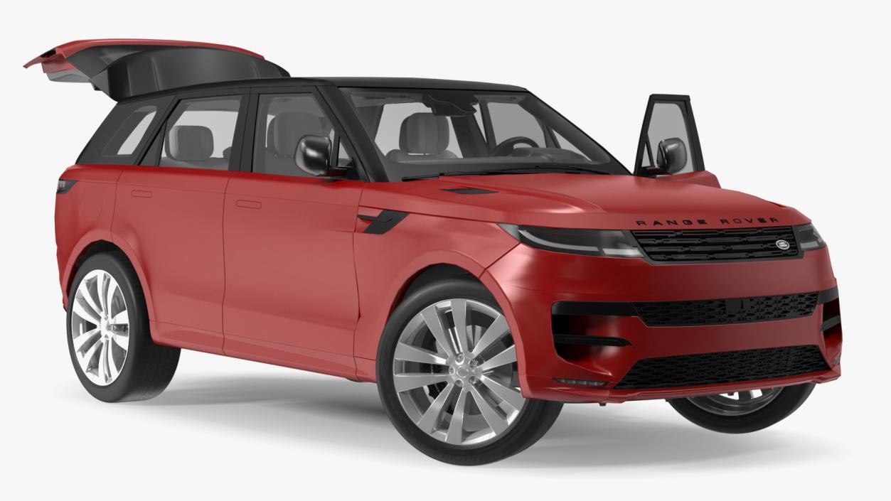 3D Range Rover Sport 2023 Red Rigged model