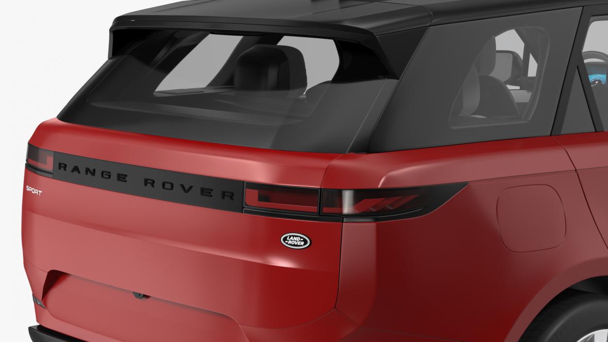 3D Range Rover Sport 2023 Red Rigged model