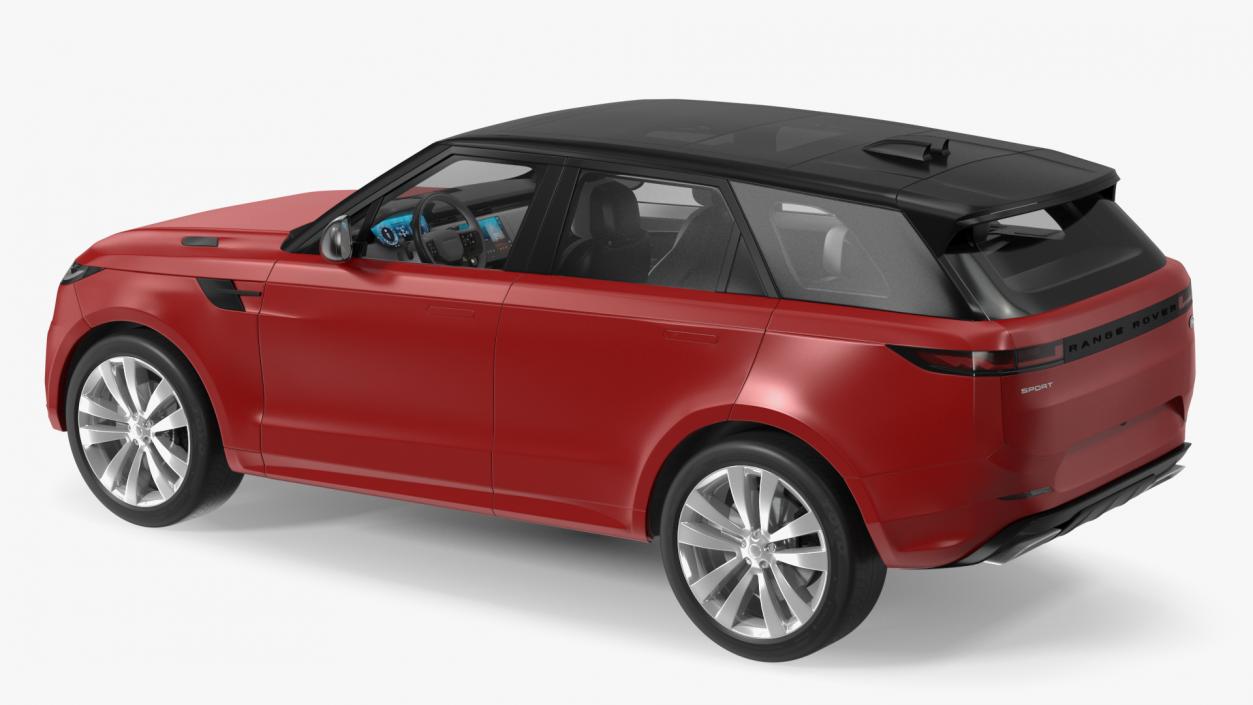 3D Range Rover Sport 2023 Red Rigged model