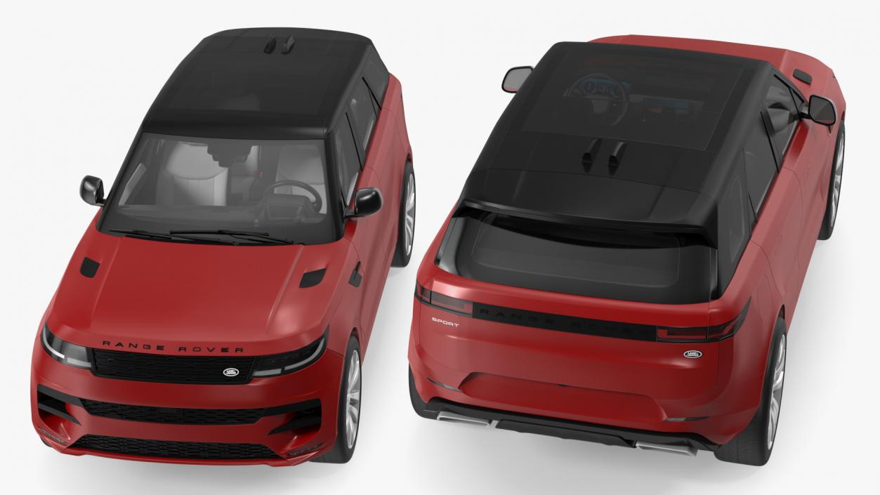 3D Range Rover Sport 2023 Red Rigged model