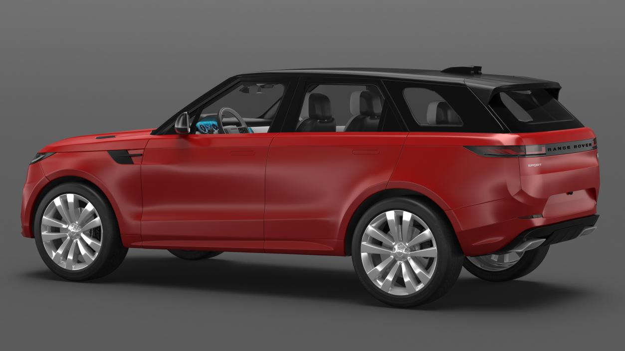 3D Range Rover Sport 2023 Red Rigged model