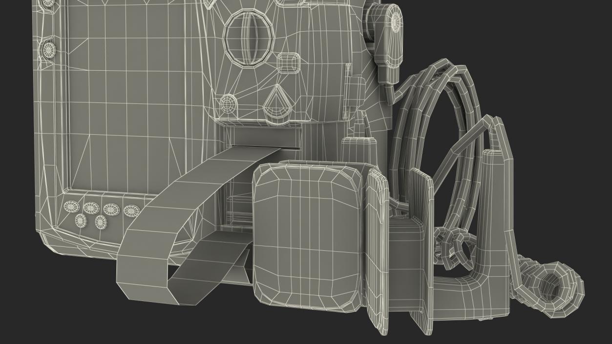 3D model Defibrillator with ECG Monitor