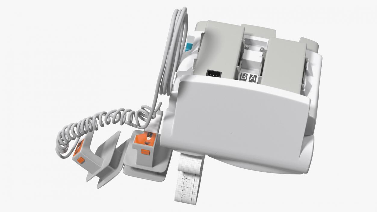 3D model Defibrillator with ECG Monitor