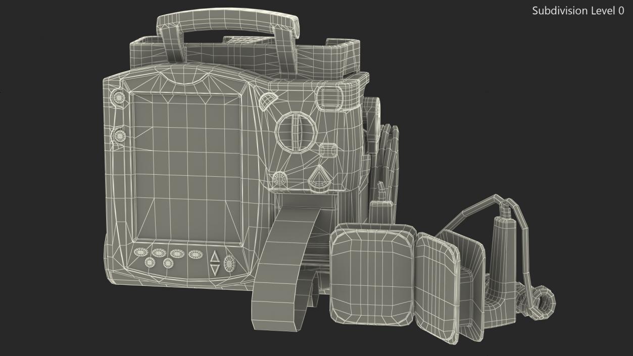 3D model Defibrillator with ECG Monitor