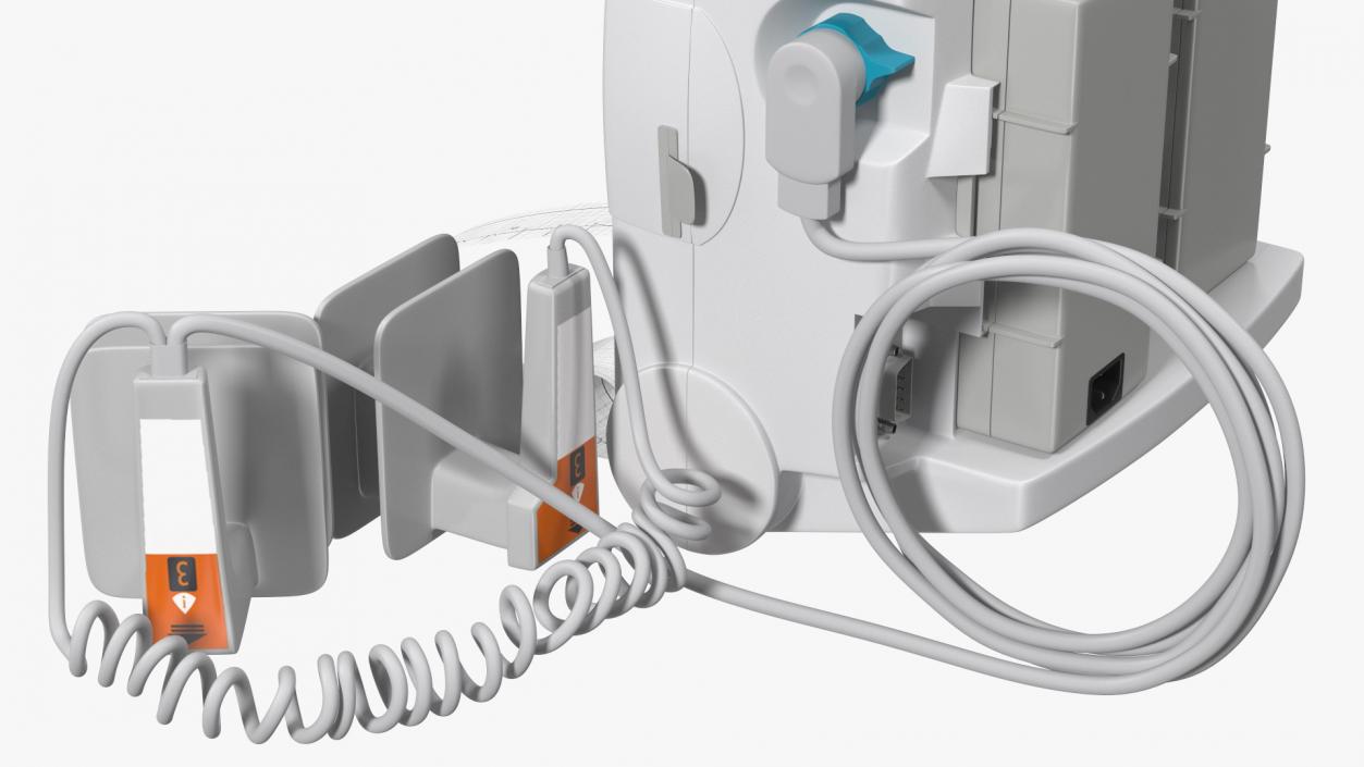 3D model Defibrillator with ECG Monitor