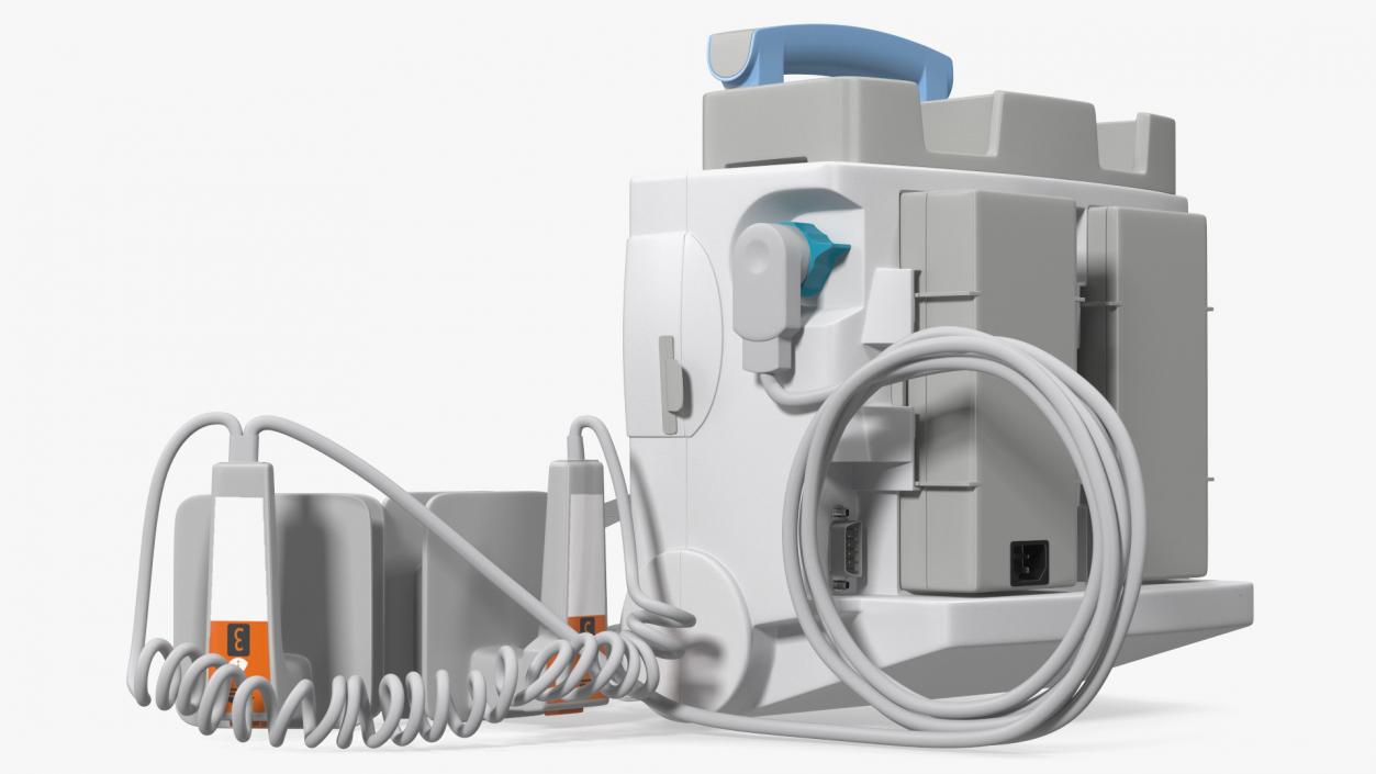 3D model Defibrillator with ECG Monitor