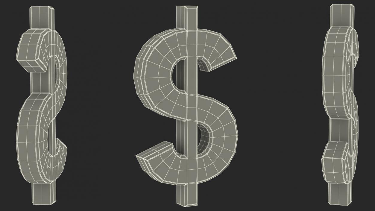 3D model Plastic Currency Symbols Collection