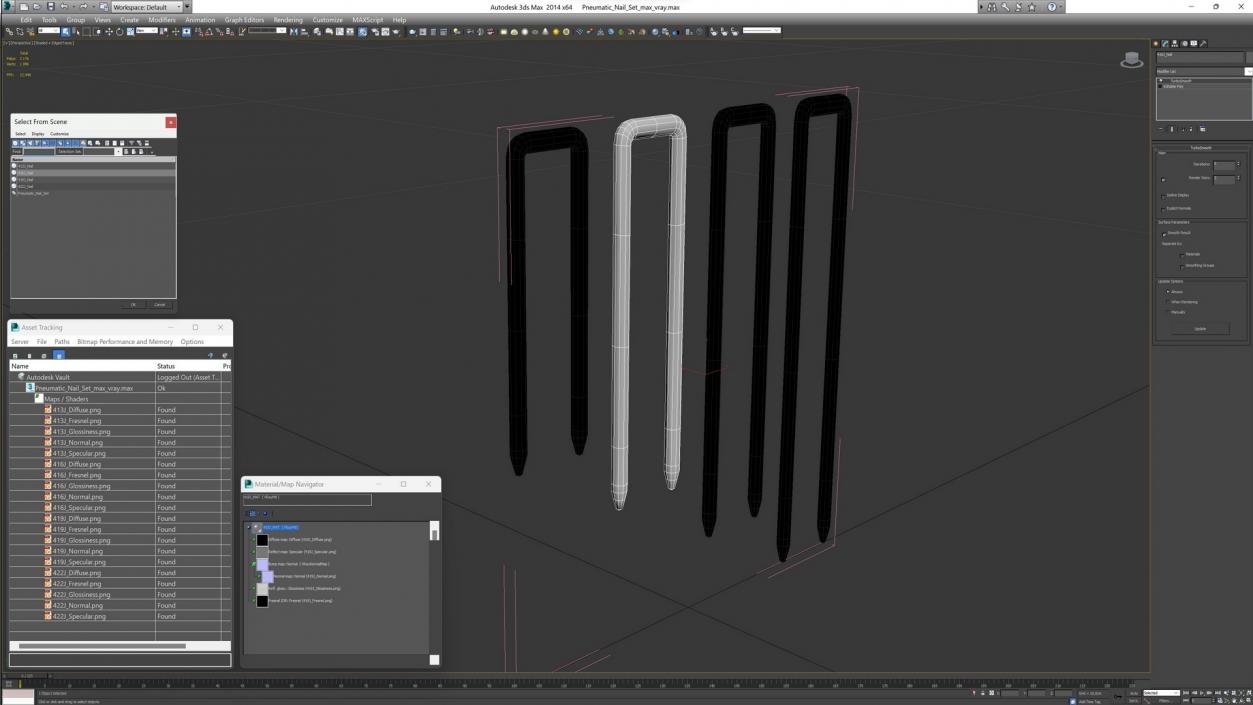 3D model Pneumatic Nail Set 2