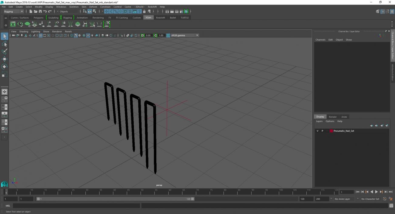 3D model Pneumatic Nail Set 2