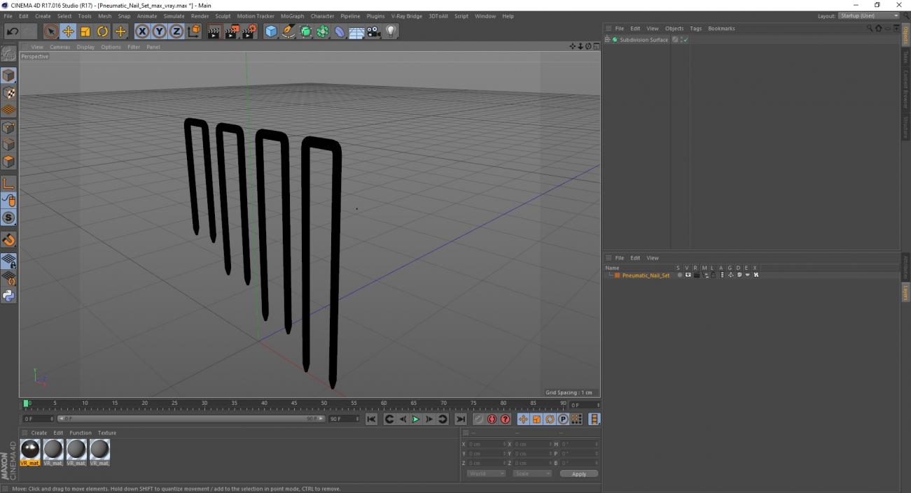 3D model Pneumatic Nail Set 2