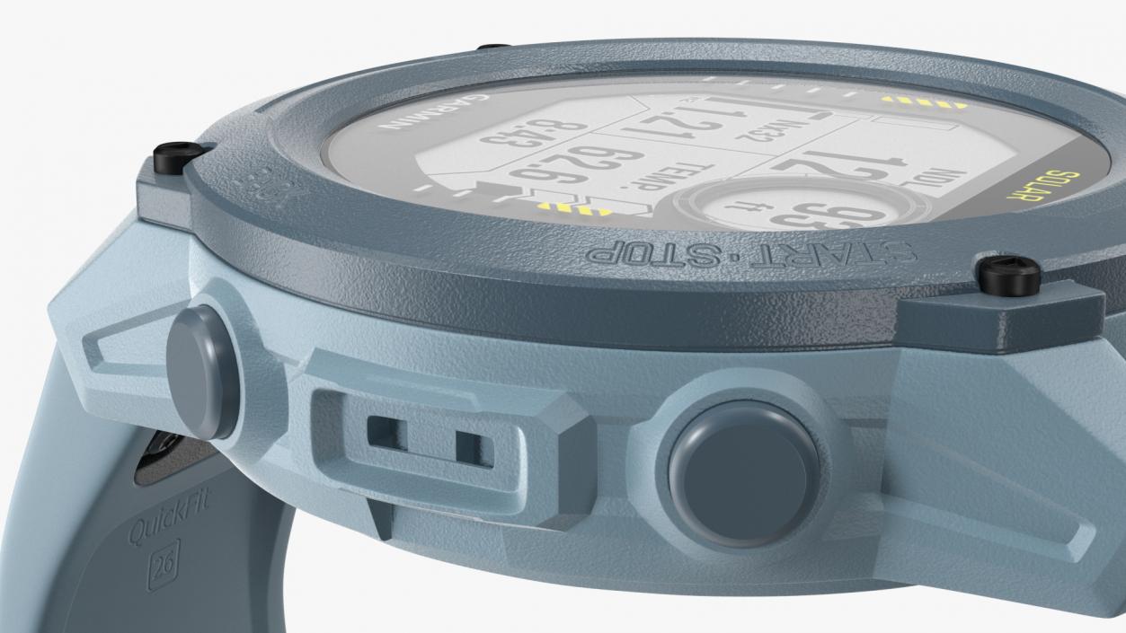 3D Smartwatch Garmin G1 Hurricane Blue Solar