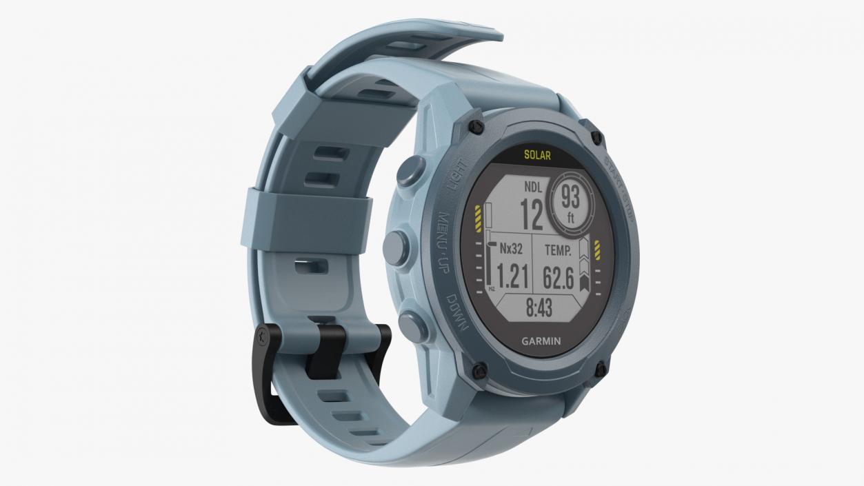 3D Smartwatch Garmin G1 Hurricane Blue Solar