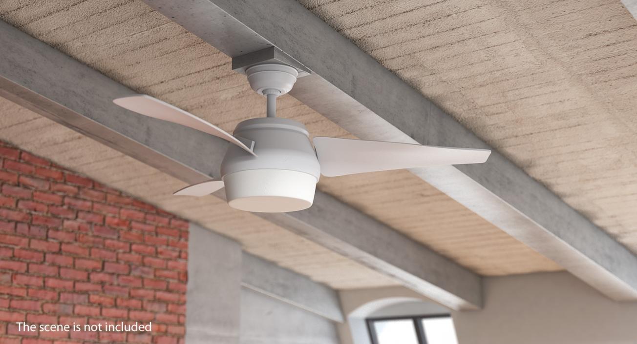 3-Blade Ceiling Fan 3D model