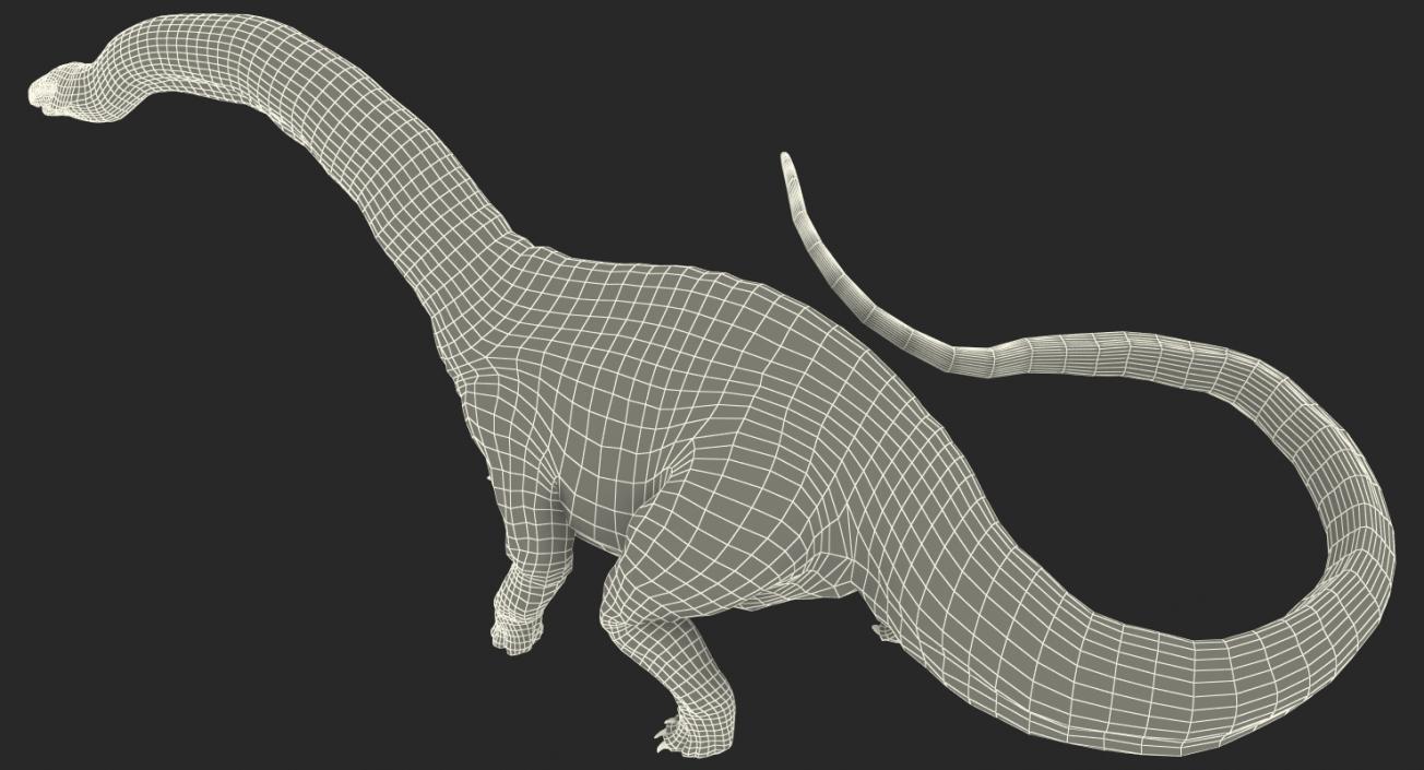 3D Apatosaurus Dinosaur Walking Pose model