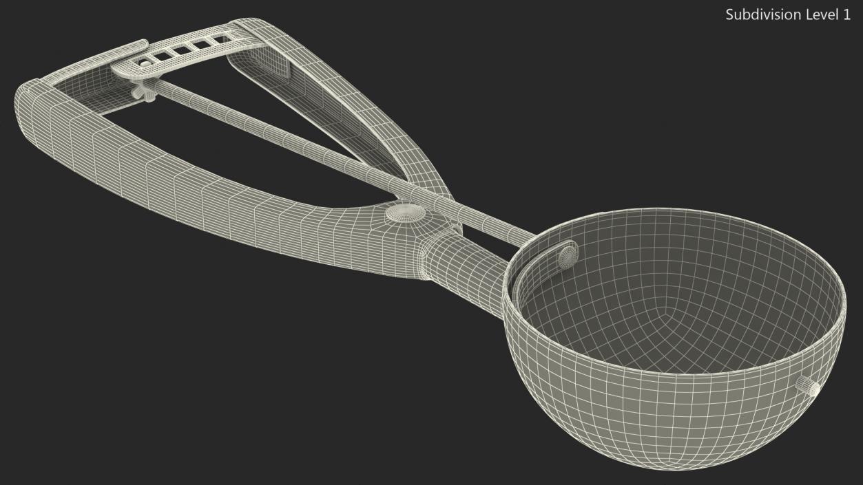 Ice Cream Disher Scoop 3D