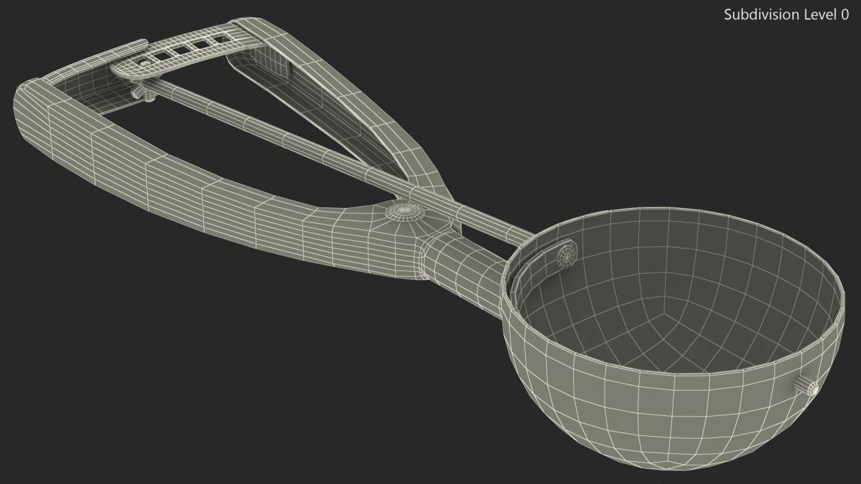 Ice Cream Disher Scoop 3D