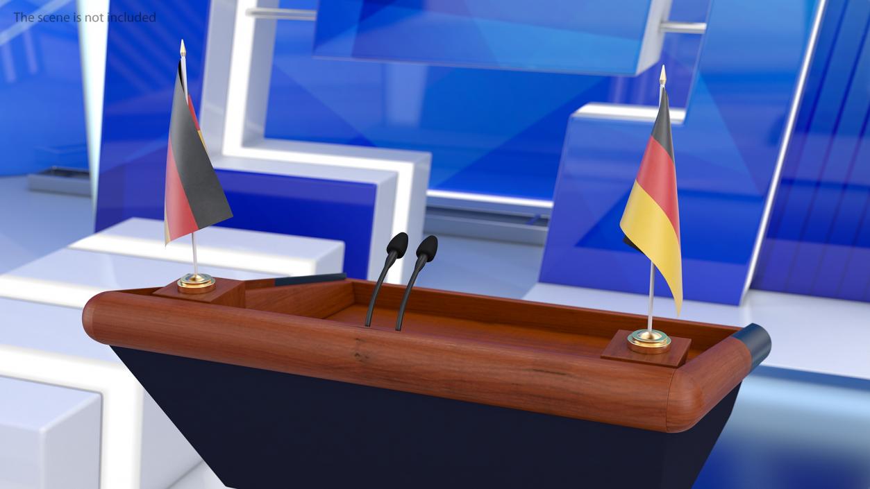 3D Table Flag Germany model