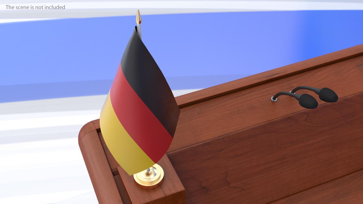 3D Table Flag Germany model