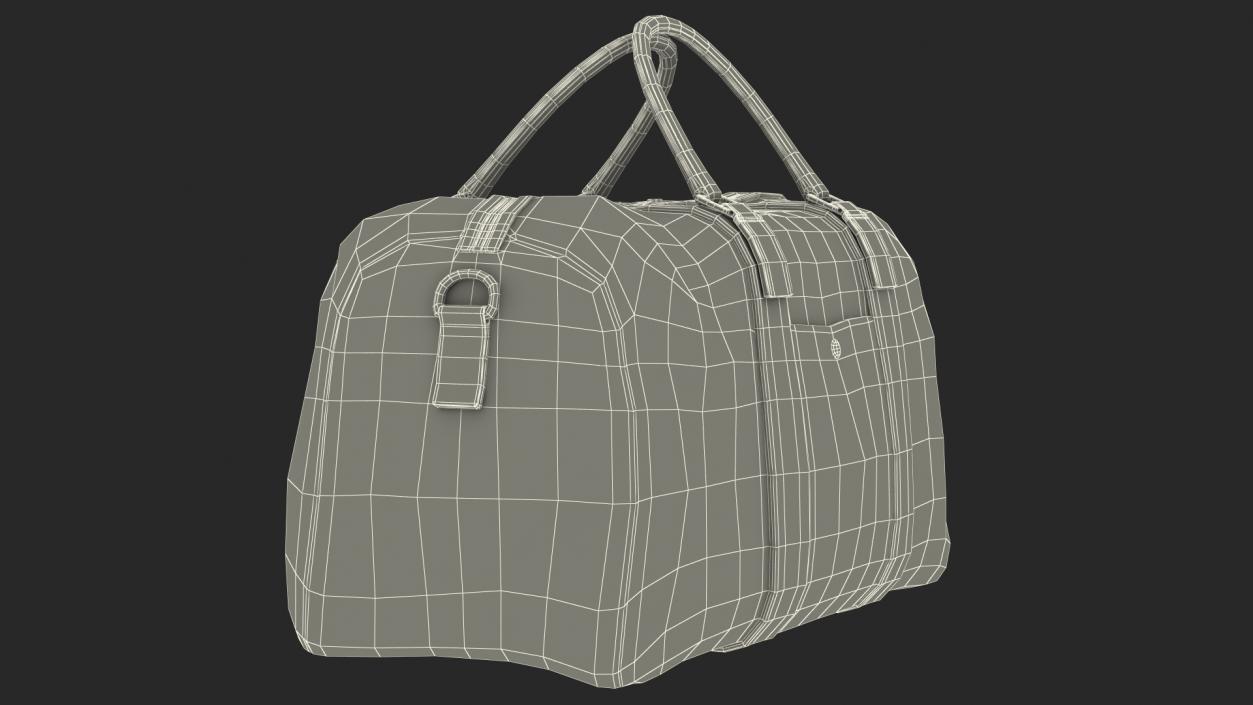 Leather Travel Bag Black 3D model