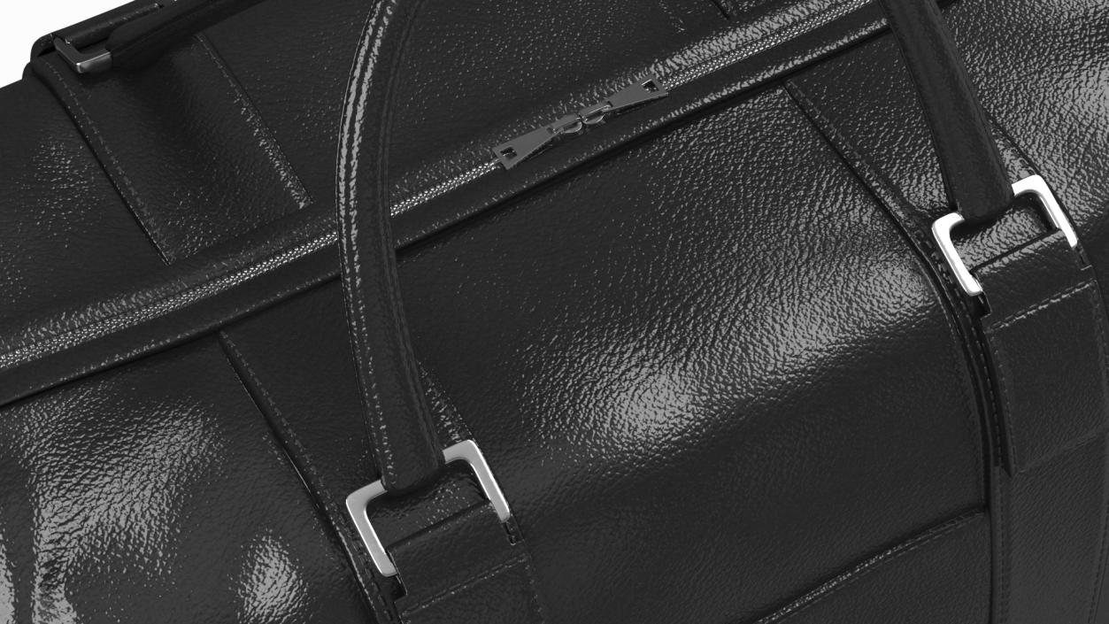 Leather Travel Bag Black 3D model