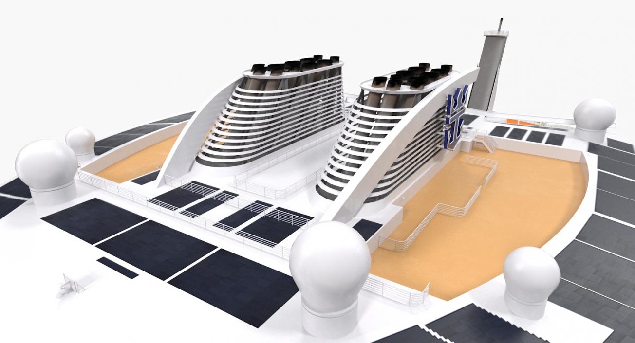 Cruise Ship Oasis of The Seas Simple Details 3D model