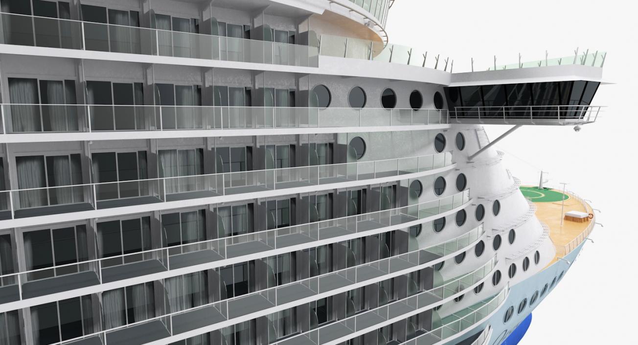 Cruise Ship Oasis of The Seas Simple Details 3D model