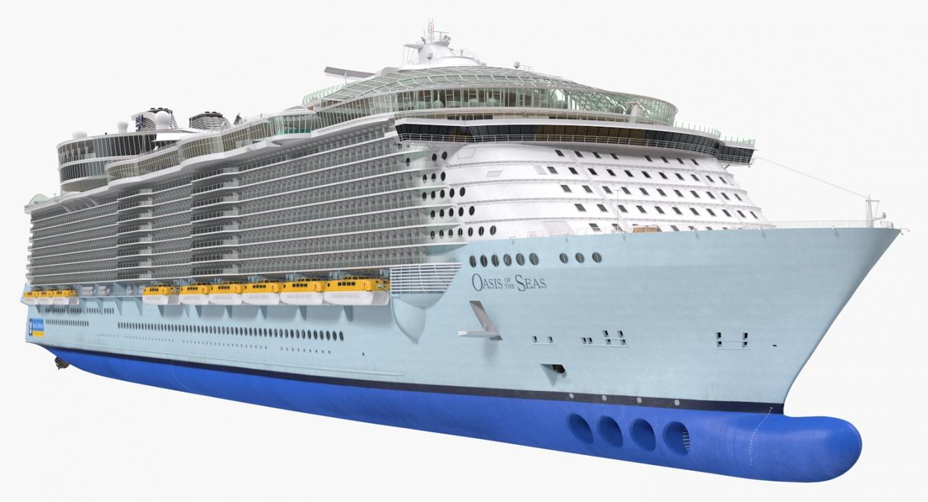 Cruise Ship Oasis of The Seas Simple Details 3D model