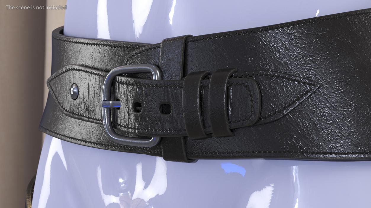 3D Double Gun Belt Black