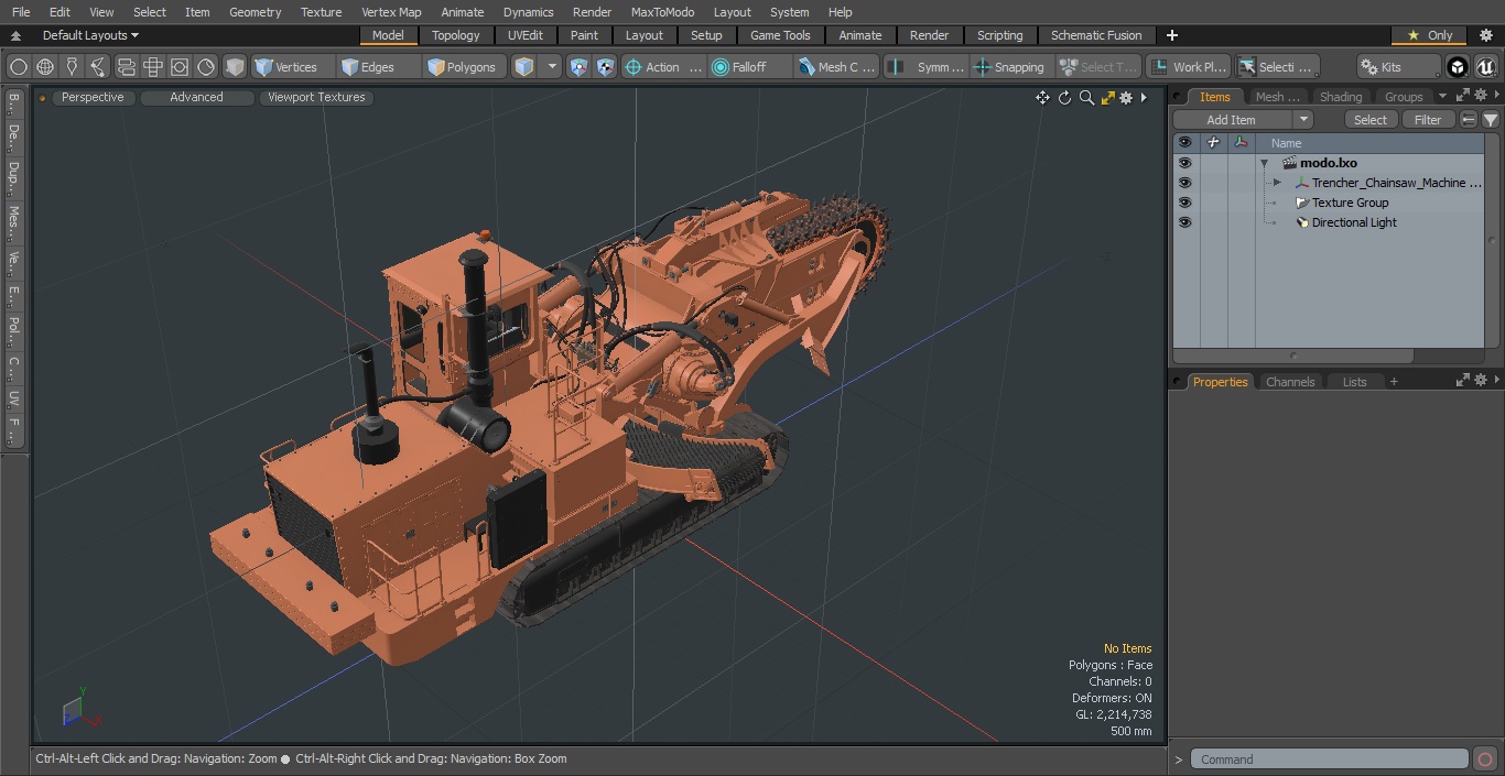 3D Trencher Chainsaw Machine Orange New