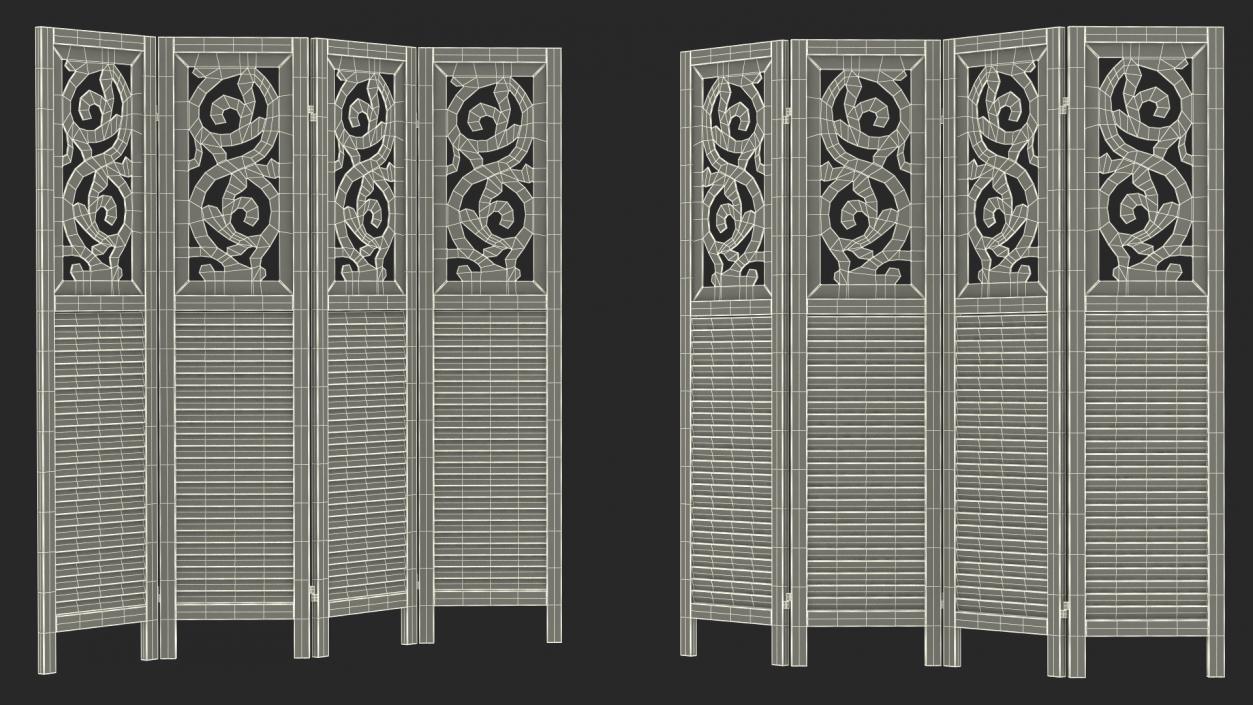 Folding Room Dividers Collection 2 3D model