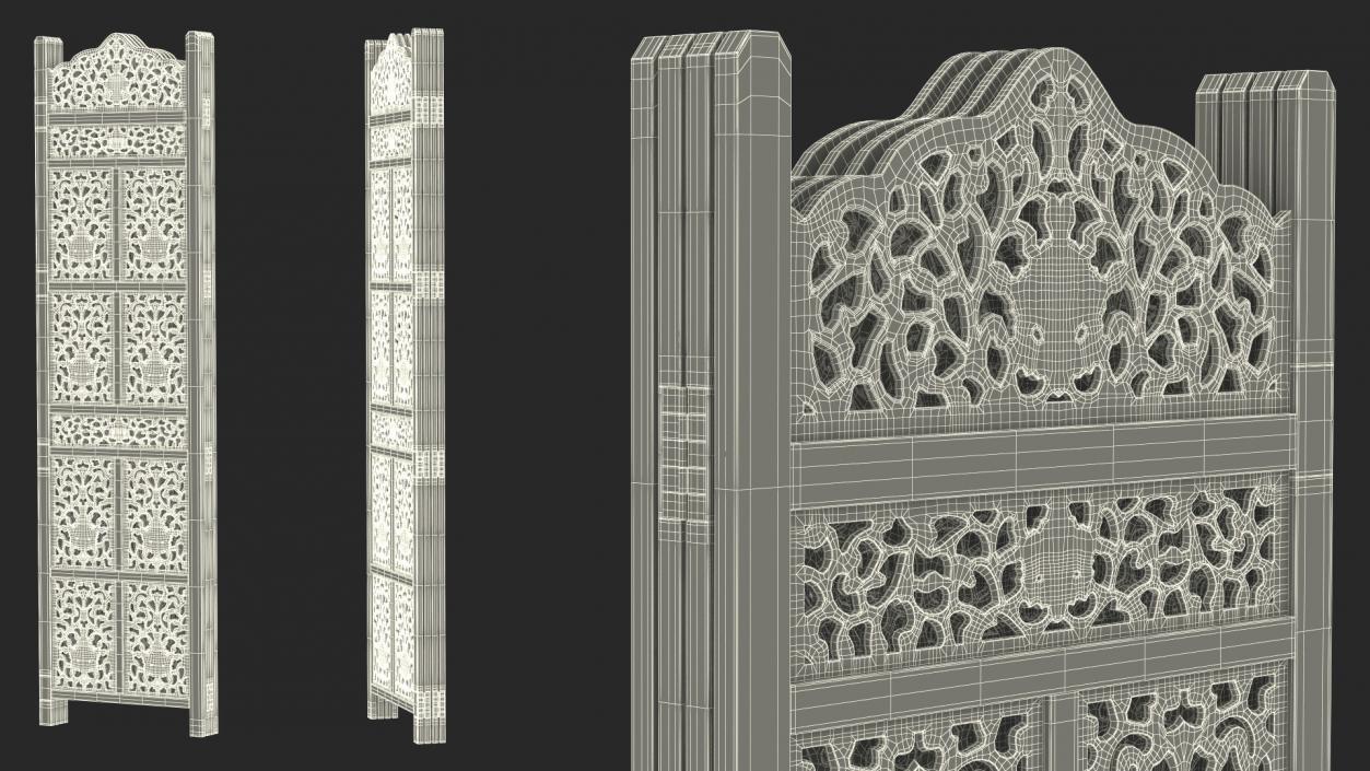 Folding Room Dividers Collection 2 3D model