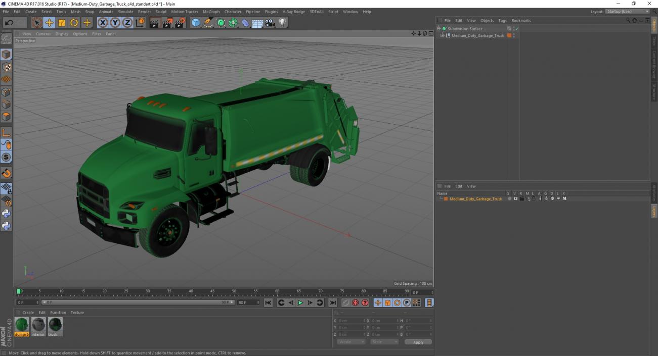 3D model Medium-Duty Garbage Truck