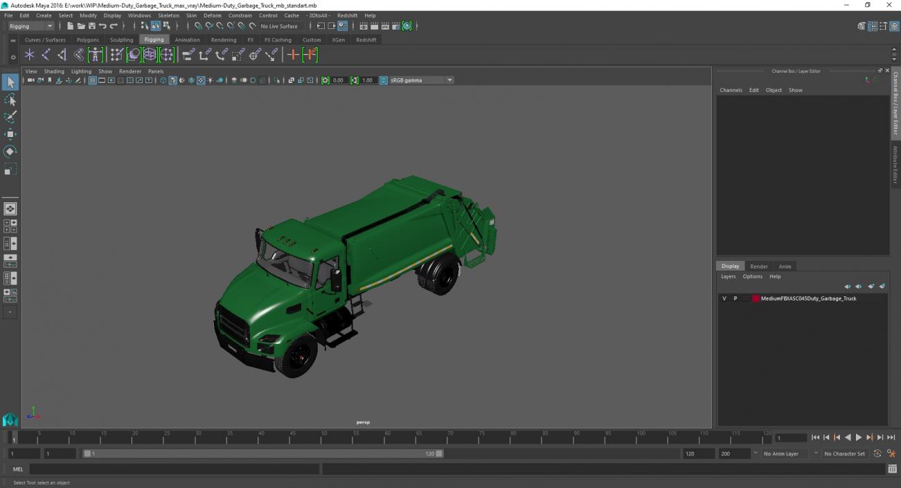 3D model Medium-Duty Garbage Truck