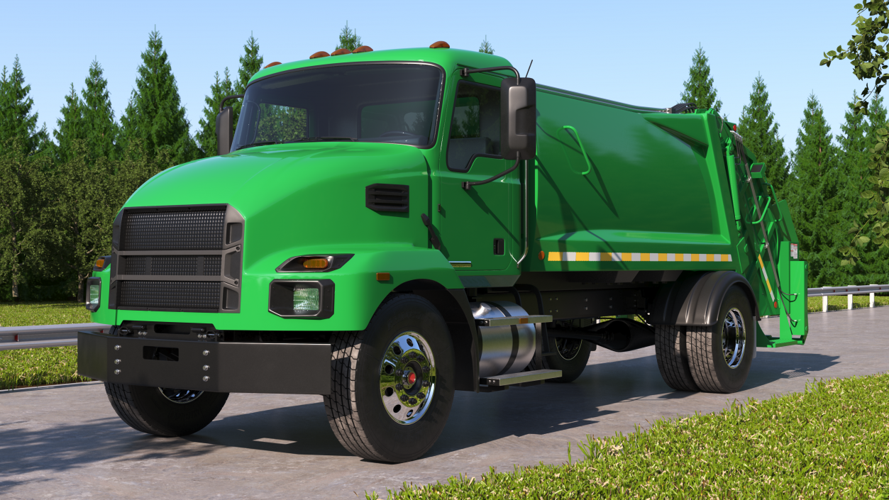 3D model Medium-Duty Garbage Truck