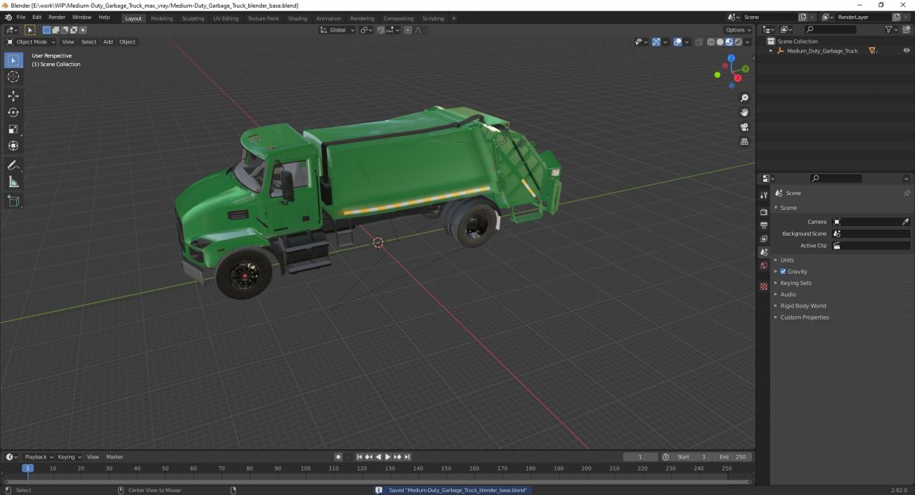 3D model Medium-Duty Garbage Truck